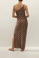 Simona Maxi Dress / Cioccolato Dot