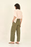 Seamed Cotton Cargo Pant / Olive