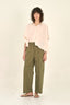 Seamed Cotton Cargo Pant / Olive