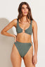 EcoRib Ring Swim Top / Sea Green