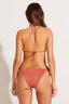 Side Tie Swim Bottom / Terracotta Metallic