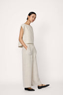 Everyday Organic Linen Hi-Low Top / Natural