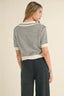 Striped Collared Top / Black