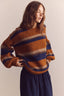 Alpaca Wool Blend Sweater / Stripe