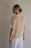 Knit Cotton Blend Shirt / Natural