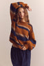 Alpaca Wool Blend Sweater / Stripe