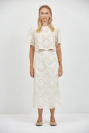 Cannes Eyelet Top / Natural