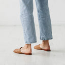 Woven Leather Slide / Miel