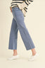 Straight Wide Leg Denim Pants / Blue