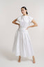 Drop Waist Pleated Skirt / White