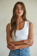 Double Layered Seamless Tank / White