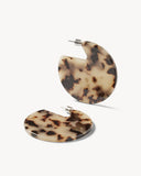 Clare Circle Earrings / Blonde Tortoise