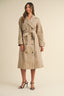 Lace Trim Trench Coat